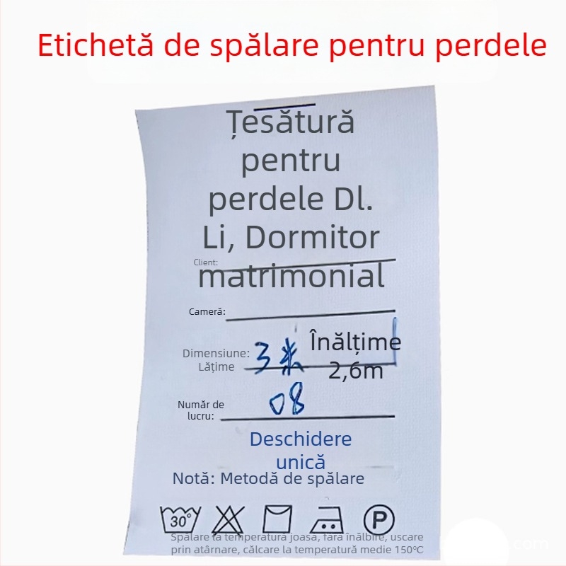 Etichetă din nylon pentru perdele lavabile