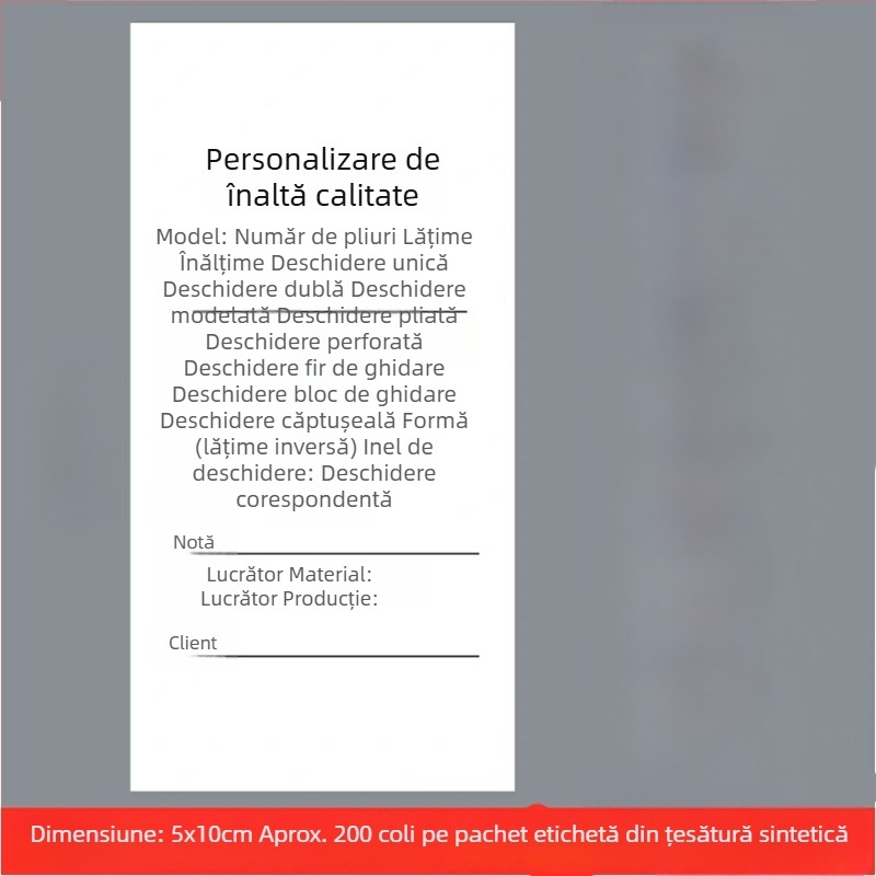 Etichetă din nylon pentru perdele lavabile