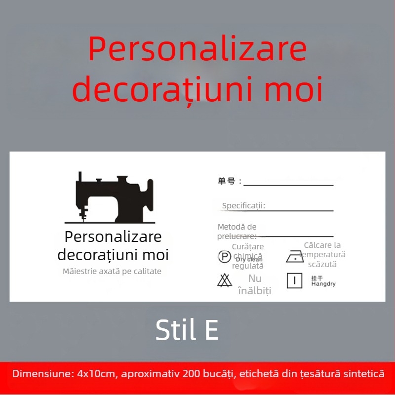 Etichetă din nylon pentru perdele lavabile