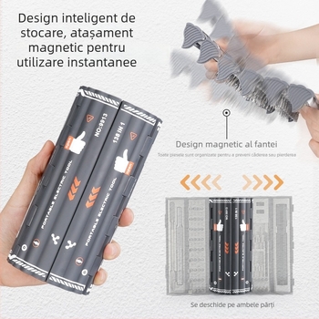Set de 127 piese pentru demontare și reparații, șurubelniță electrică de precizie multifuncțională, set în stil carte