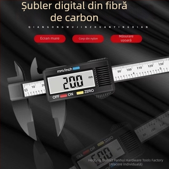 Caliper digital de înaltă precizie pentru măsurarea bijuteriilor și a pietrelor prețioase, caliper din fibră de carbon cu 150 citiri exacte