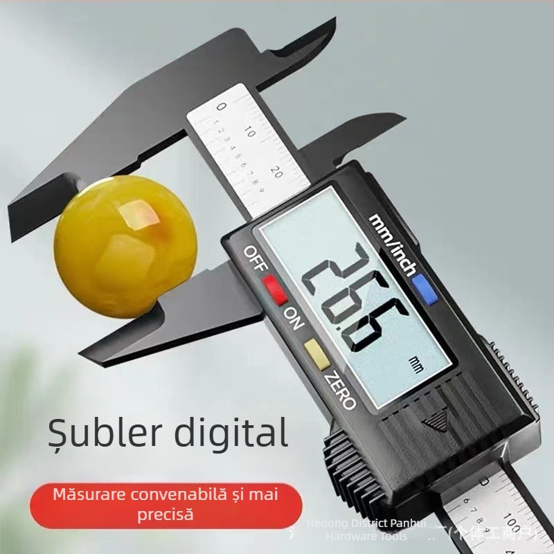 Caliper digital de înaltă precizie pentru măsurarea bijuteriilor și a pietrelor prețioase, caliper din fibră de carbon cu 150 citiri exacte