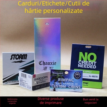 Etichete personalizate pentru îmbrăcăminte – etichete pliabile din hârtie lucioasă, imprimare în culori, etichete PVC pentru haine, design și producție