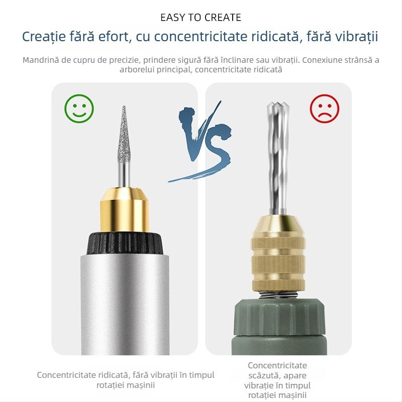 Vakee mini șlefuitor pentru reparații electronice, gravură și lustruire, șlefuire a cipurilor și tăiere