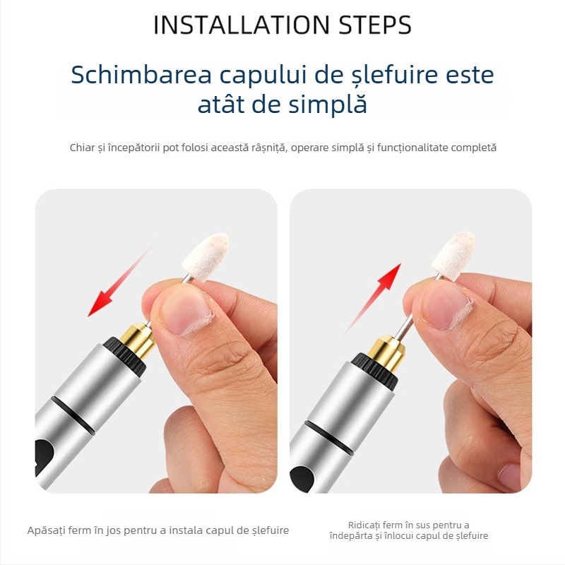 Vakee mini șlefuitor pentru reparații electronice, gravură și lustruire, șlefuire a cipurilor și tăiere