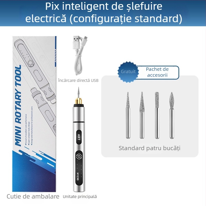 Vakee mini șlefuitor pentru reparații electronice, gravură și lustruire, șlefuire a cipurilor și tăiere
