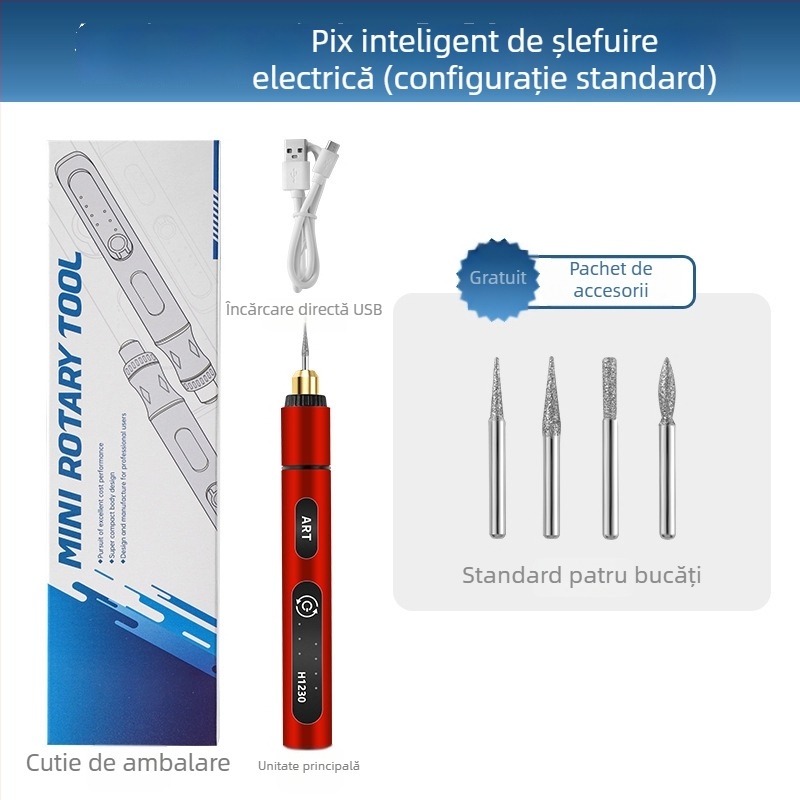 Vakee mini șlefuitor pentru reparații electronice, gravură și lustruire, șlefuire a cipurilor și tăiere