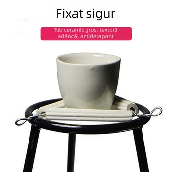 Triunghi ceramic din lut cu capac, crucibil porțelan rezistent la temperaturi înalte, clește pentru cruciblă, 65–75 mm, echipament de laborator