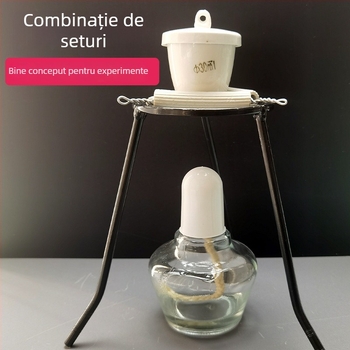 Triunghi ceramic din lut cu capac, crucibil porțelan rezistent la temperaturi înalte, clește pentru cruciblă, 65–75 mm, echipament de laborator