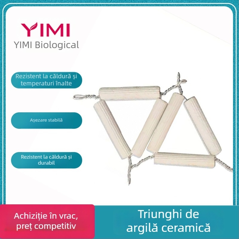 Triunghi ceramic din lut cu capac, crucibil porțelan rezistent la temperaturi înalte, clește pentru cruciblă, 65–75 mm, echipament de laborator