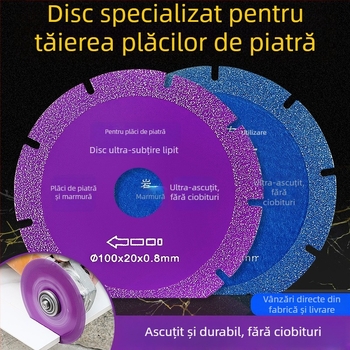 Disc de tăiere compozit, cu eficiență înaltă, pentru plăci din rocă și plăci ceramice, tăiere uscată — pentru poliză unghiulară, durabil, protecția marginilor