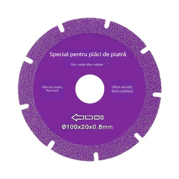 Disc de tăiere compozit, cu eficiență înaltă, pentru plăci din rocă și plăci ceramice, tăiere uscată — pentru poliză unghiulară, durabil, protecția marginilor