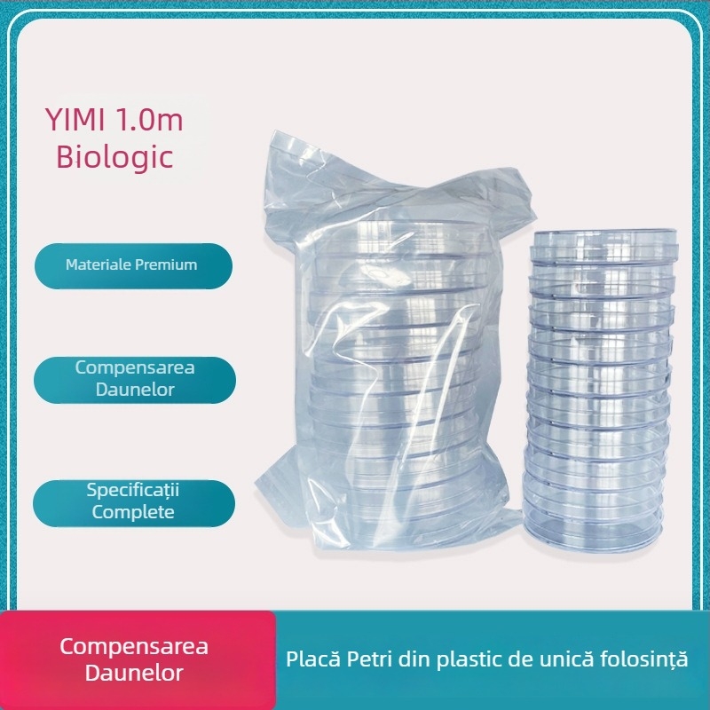 Plăci Petri din plastic, de unică folosință, diametre 60 mm și 90 mm, îngroșate, steril cu capac, rotunde și pătrate, model 3555