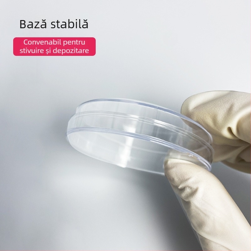 Plăci Petri din plastic, de unică folosință, diametre 60 mm și 90 mm, îngroșate, steril cu capac, rotunde și pătrate, model 3555