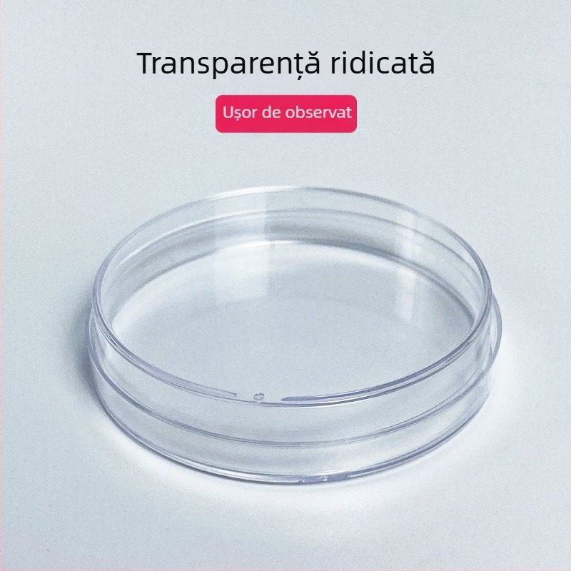 Plăci Petri din plastic, de unică folosință, diametre 60 mm și 90 mm, îngroșate, steril cu capac, rotunde și pătrate, model 3555