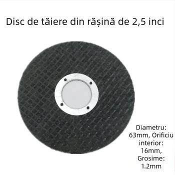 Lama de ferăstrău din aliaj HSS, diametru 2.5 inchi (63 mm), segment diamantat și disc abraziv din rășină — lamă de tăiere multifuncțională