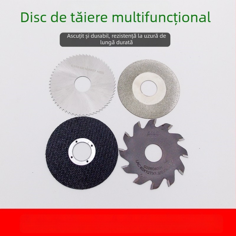Lama de ferăstrău din aliaj HSS, diametru 2.5 inchi (63 mm), segment diamantat și disc abraziv din rășină — lamă de tăiere multifuncțională