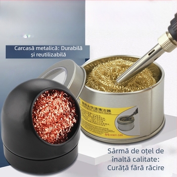 Curățător pentru vârful de lipire cu bilă de curățare și îndepărtarea reziduurilor de staniu