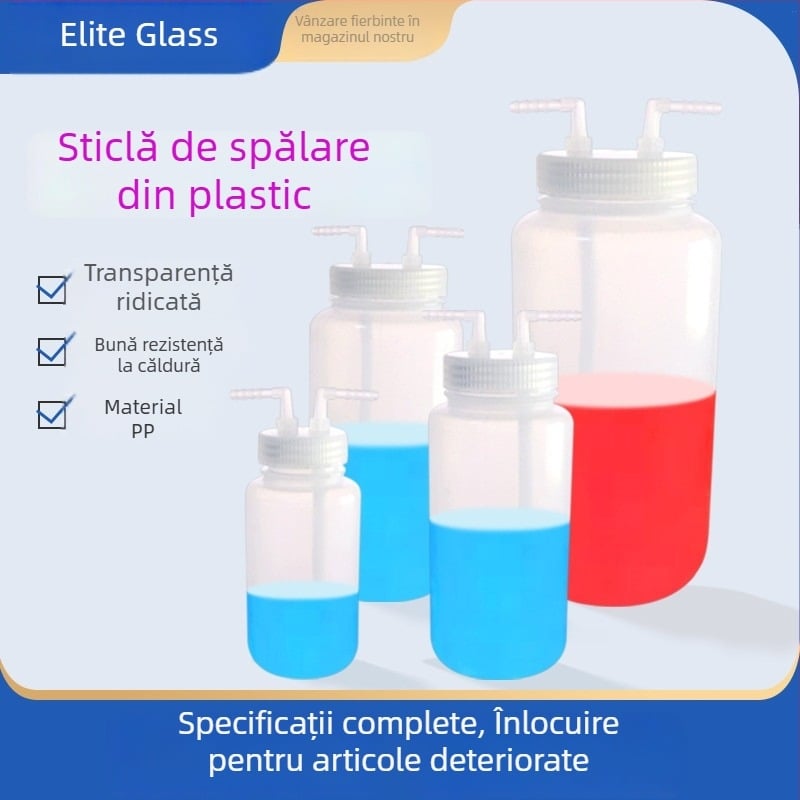 Dispozitiv de spălare a gazelor din policarbonat cu recipient de colectare a gazelor, 125/250/500/1000 ml