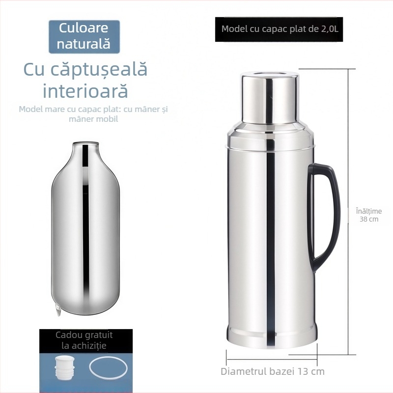Ceainic termos din oțel inoxidabil, uz casnic, cu capacitate mare