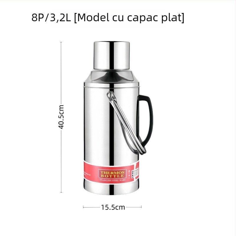 Ceainic termos din oțel inoxidabil, uz casnic, cu capacitate mare