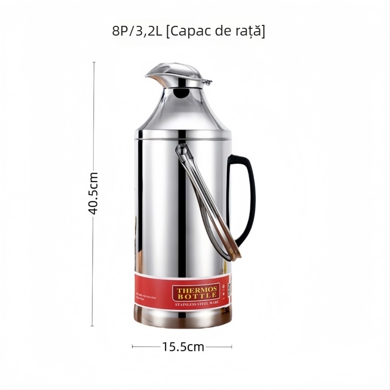 Ceainic termos din oțel inoxidabil, uz casnic, cu capacitate mare