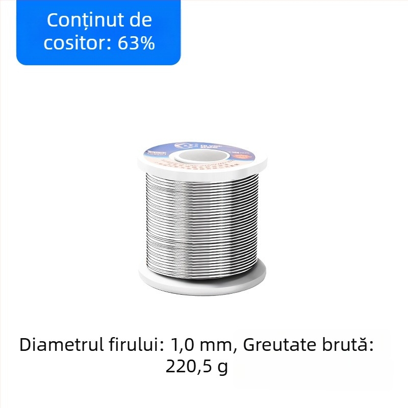 Sârmă de lipit cu nucleu de rosin, diametru 1,0/2,0 mm, activitate înaltă