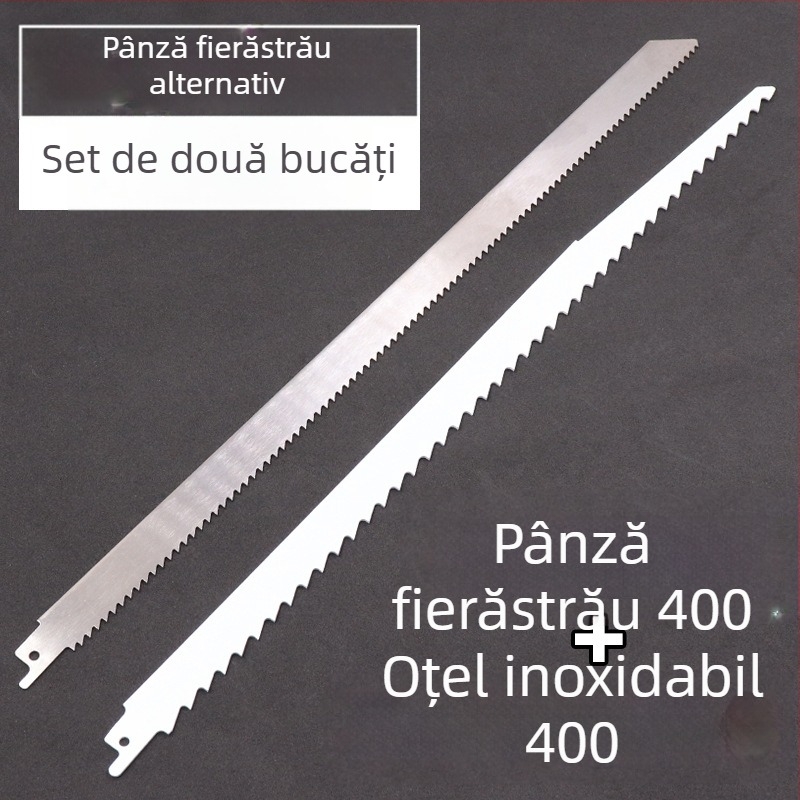 Lama de fierăstrău sabie pentru lemn, lungimi 400/500/580 mm, dinți de la gros la fin.