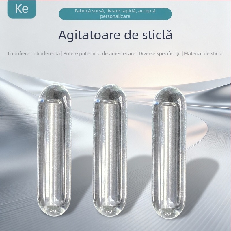 Bară de amestec din sticlă, rezistentă la 350°C, cu magnet samariu-cobalt, rotor ne-demagnetizant