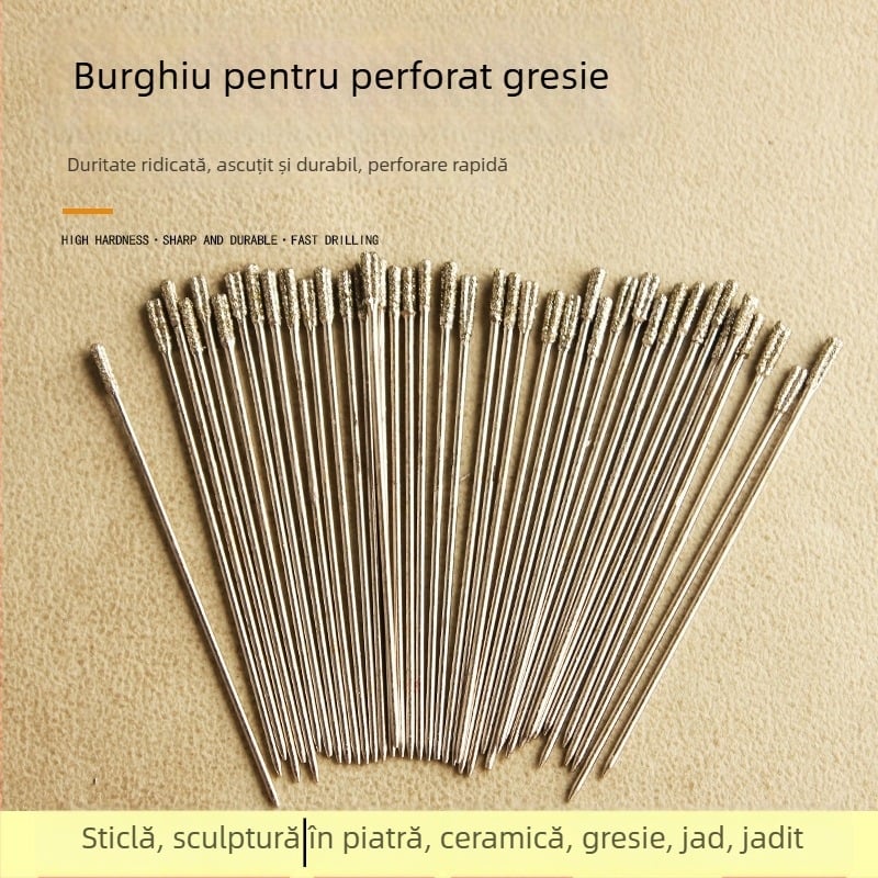 Burghiu special pentru plăci ceramice, reparații plăci goale, granulație diamantată 2 mm și 1,8 mm