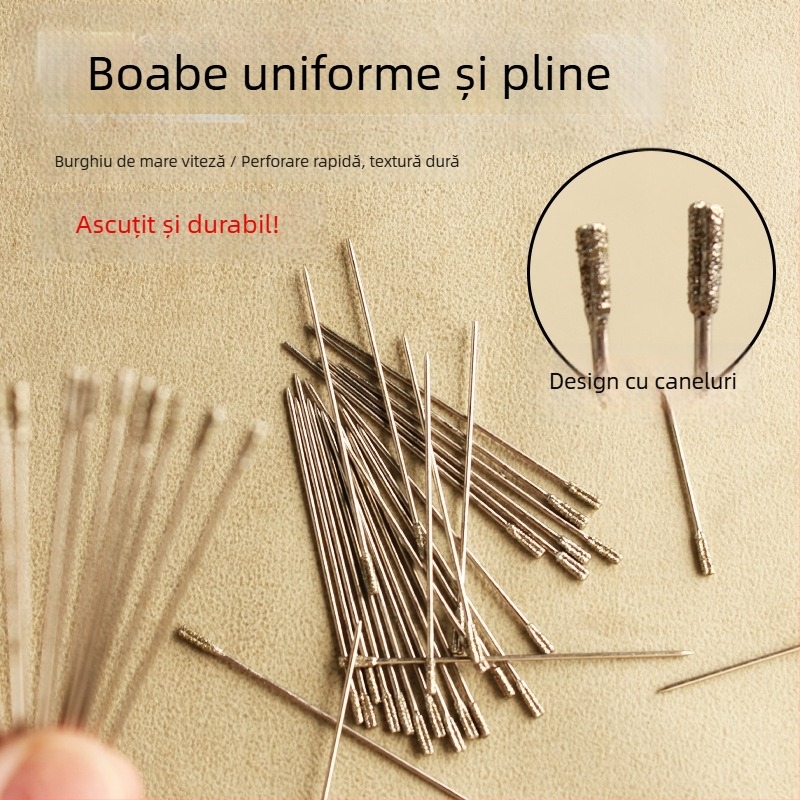 Burghiu special pentru plăci ceramice, reparații plăci goale, granulație diamantată 2 mm și 1,8 mm