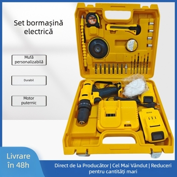 Ciocan rotopercutor 21V, cu două viteze, set multifuncțional de șlefuire