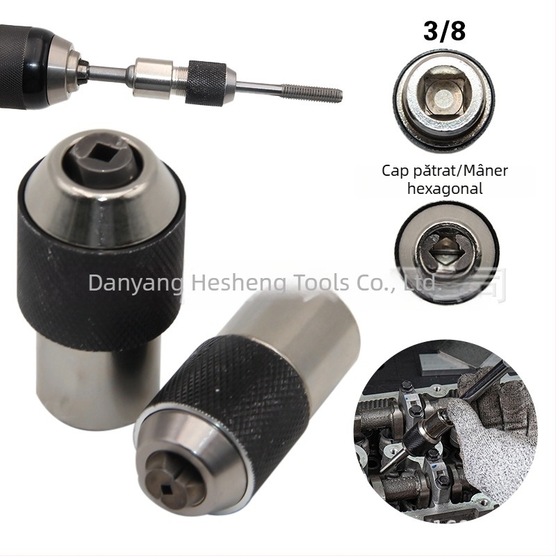 Tap Wrench reglabil cu chuck pentru M3–M12