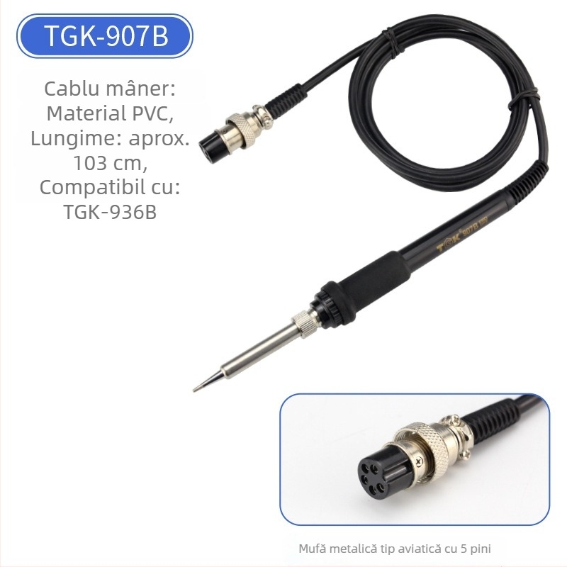 TGK stație de lipit cu temperatură constantă 936A, fier de lipit reglabil pentru reparații la telefoane mobile; include pistol de lipit 936B, 60W