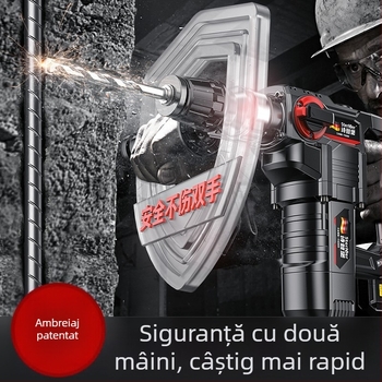 Ciocan rotopercutor electric, pentru beton; instrument electric multifuncțional, cu funcții de ciocan și găurire, pentru uz greu în casă