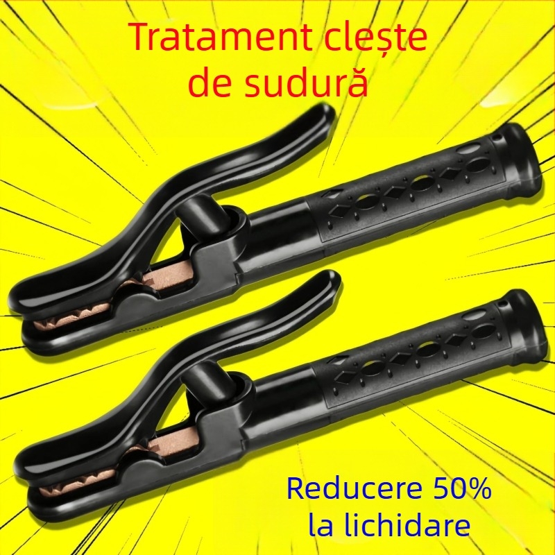 Clește de sudură cu arc Black Diamond, mâner îngroșat, rezistent la 800°C, cu cupru pur, putere mare 1000, încălzire forjată