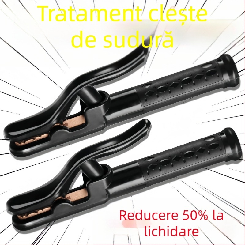 Clește de sudură cu arc Black Diamond, mâner îngroșat, rezistent la 800°C, cu cupru pur, putere mare 1000, încălzire forjată