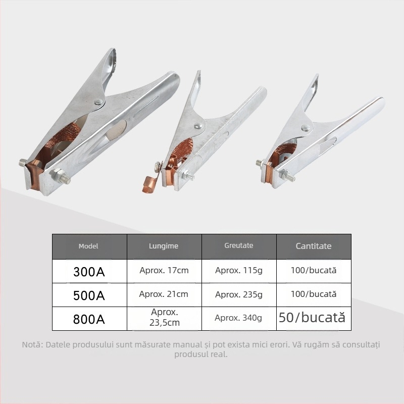 Clamă de împământare în stil olandez pentru sudură, clemă de sudură întărită 300A/500A/800A