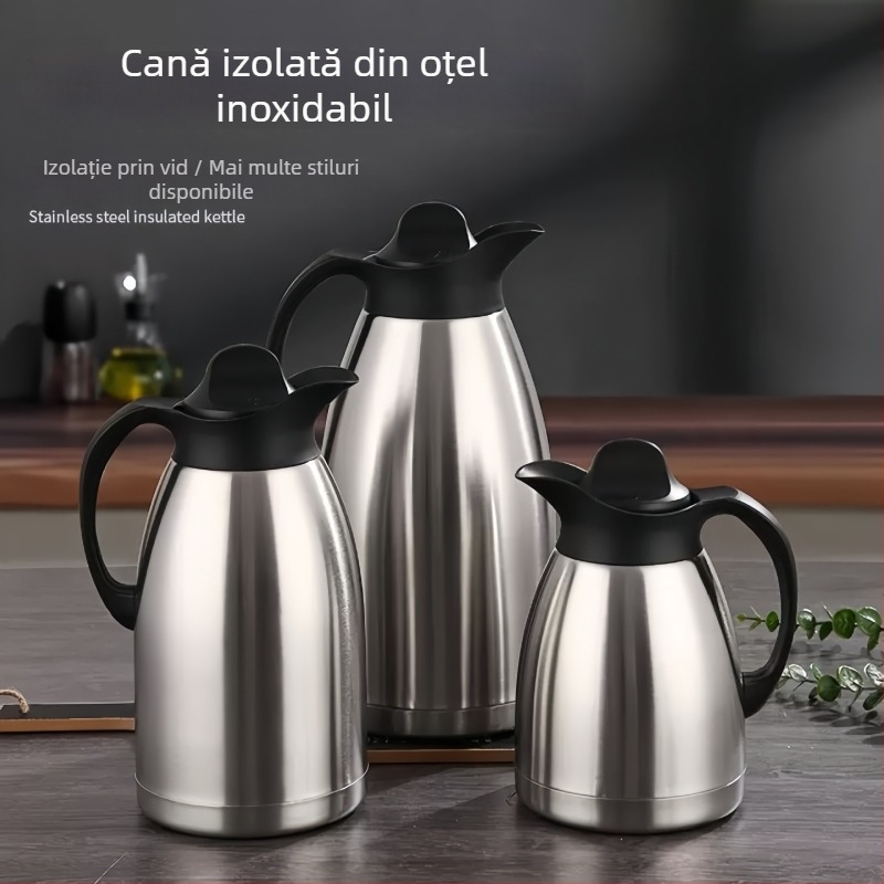 Termos din oțel inoxidabil, cu dublu perete, izolație vid, mare capacitate, pentru restaurante, hoteluri și birouri; imprimarea logo-ului disponibil