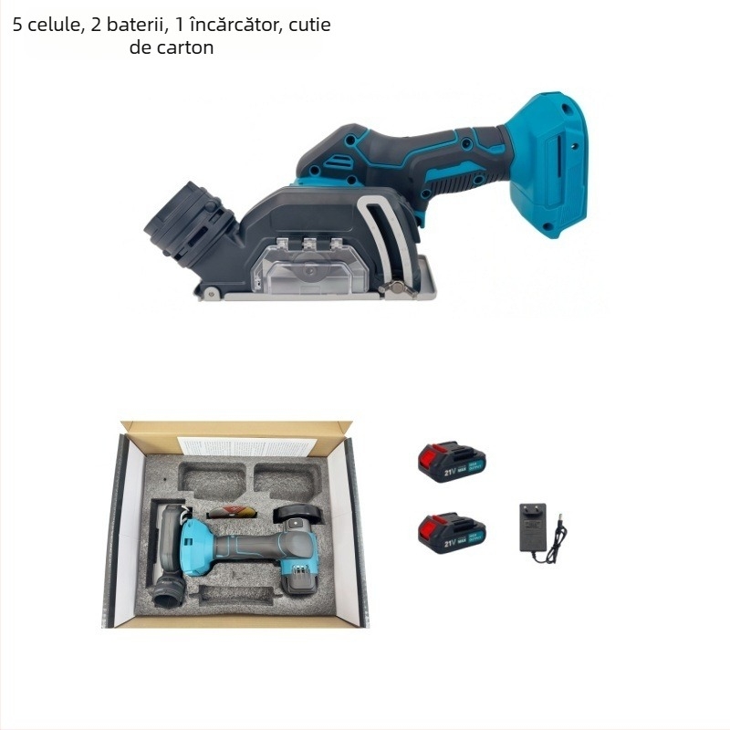 Polizor unghiular portabil cu baterie litiu, 3 inch - mini unealtă de tăiere