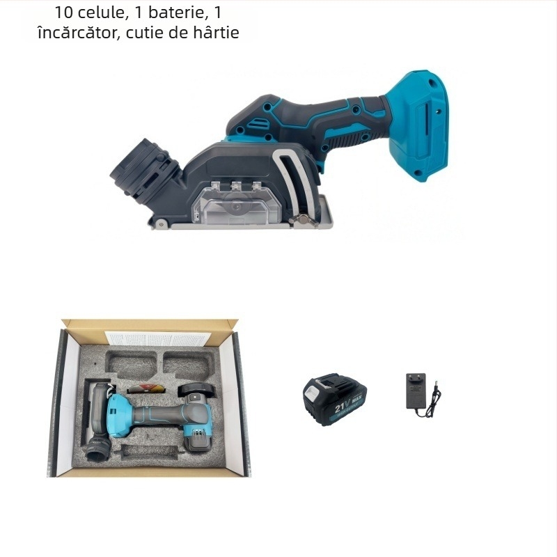 Polizor unghiular portabil cu baterie litiu, 3 inch - mini unealtă de tăiere