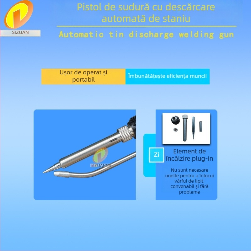 Pistol de lipit manual cu temperatură reglabilă, instrument electric de sudură — unealtă multifuncțională de lipire