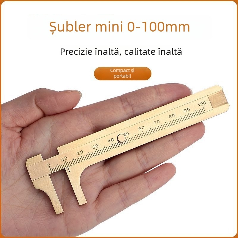 Caliper digital din cupru, compact, cu afișaj vernier, pentru bijuterii, precizie înaltă