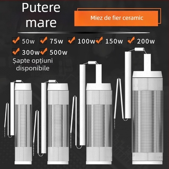 Element ceramic de încălzire pentru fierul de lipit, cu mâner din lemn, mare putere, opțiuni 50/75/100/150/200W și 300/500W