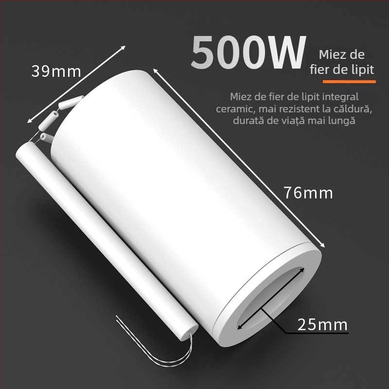 Element ceramic de încălzire pentru fierul de lipit, cu mâner din lemn, mare putere, opțiuni 50/75/100/150/200W și 300/500W