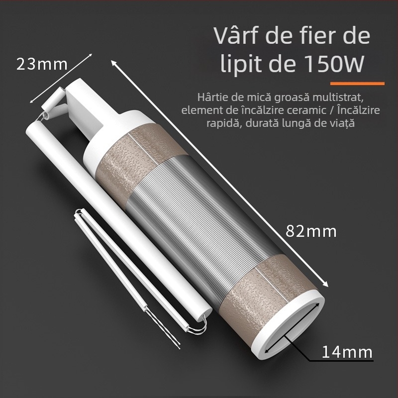 Element ceramic de încălzire pentru fierul de lipit, cu mâner din lemn, mare putere, opțiuni 50/75/100/150/200W și 300/500W