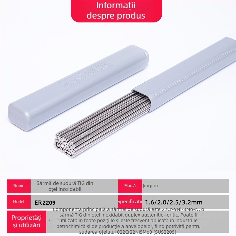 Sârmă de sudură din oțel inoxidabil, arc cu Argon, Golden Bridge Welding, clasele 304, 308, 309 și 316L, diametre 2.0, 2.5 și 3.2 mm