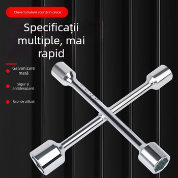 Cheie cu soclu încrucișată pentru biciclete electrice – instrument demontare și întreținere a pneurilor