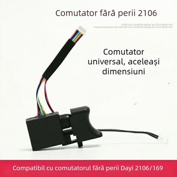 Comutator fără peri pentru cheie cu impact, 8 fire sau 9 fire, tip universal, model nou