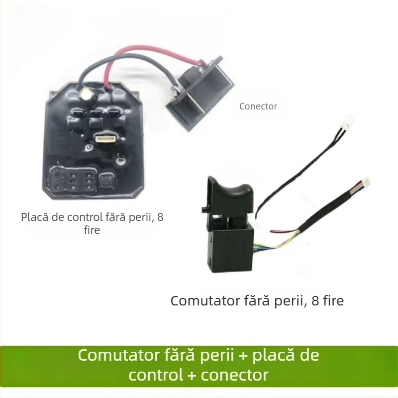 Comutator fără peri pentru cheie cu impact, 8 fire sau 9 fire, tip universal, model nou